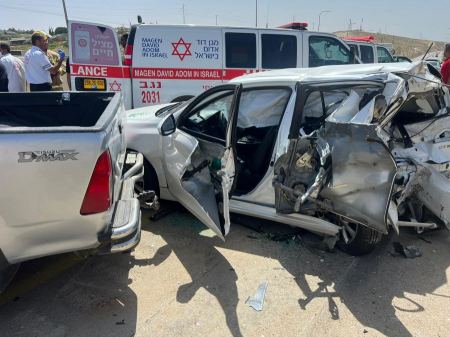 اصابة سيدة بحادث طرق مروع قرب حورة بالنقب 
